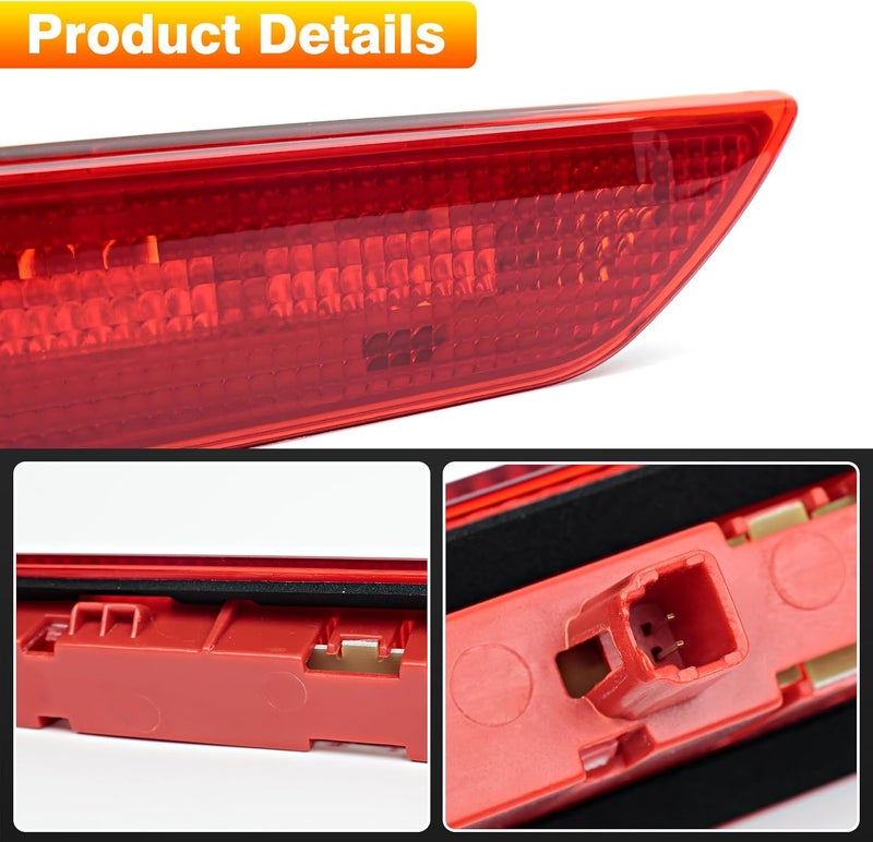 TOP-MAX LED Third Brake Light Compatible with 2015-2023 Ford Transit 150 250 350 350HD, Red Lens Rear Center High Mount 3rd Stop Lamp Replace for BK3Z-13466-C BK3Z-13466-A - Image 4